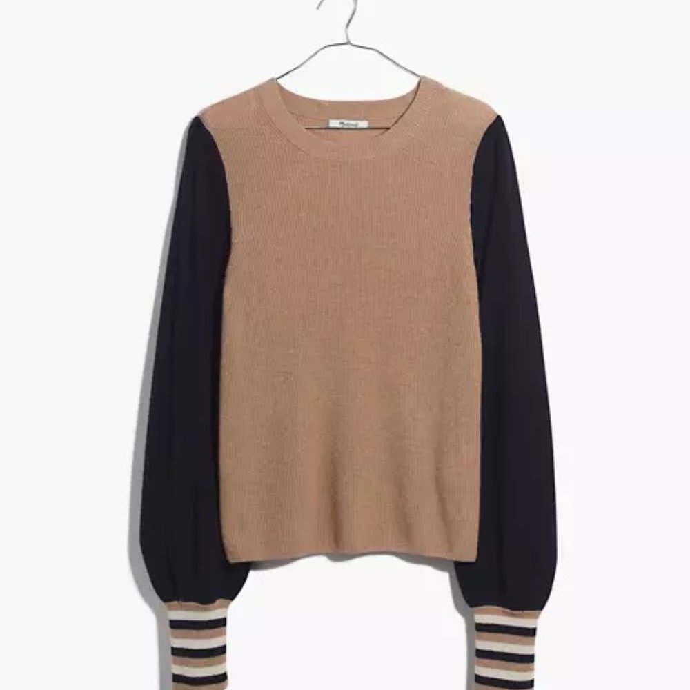 Madewell Colorblock Baybrook Pullover Sweater